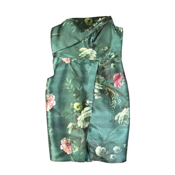 NEW, Kay Unger Adeline Midi Dress in Green Sz 16 #MD1434 - Picture 5 of 9